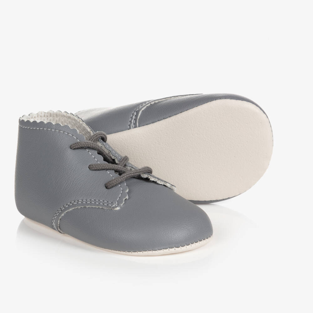 Early Days-حذاء أولى خطوات رمادي للأولاد بتصميم مموج | Childrensalon Outlet