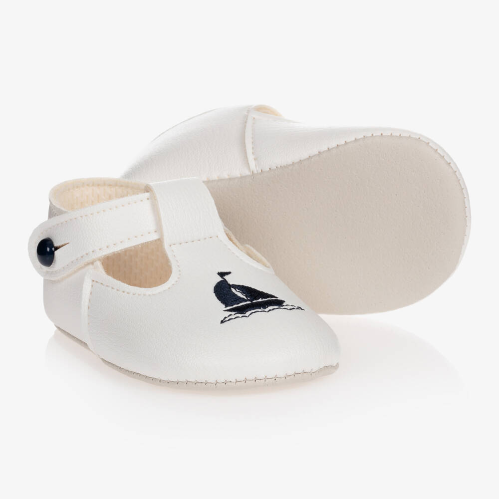 Early Days Baypods-Boys Ivory Button Pre-Walkers | Childrensalon Outlet