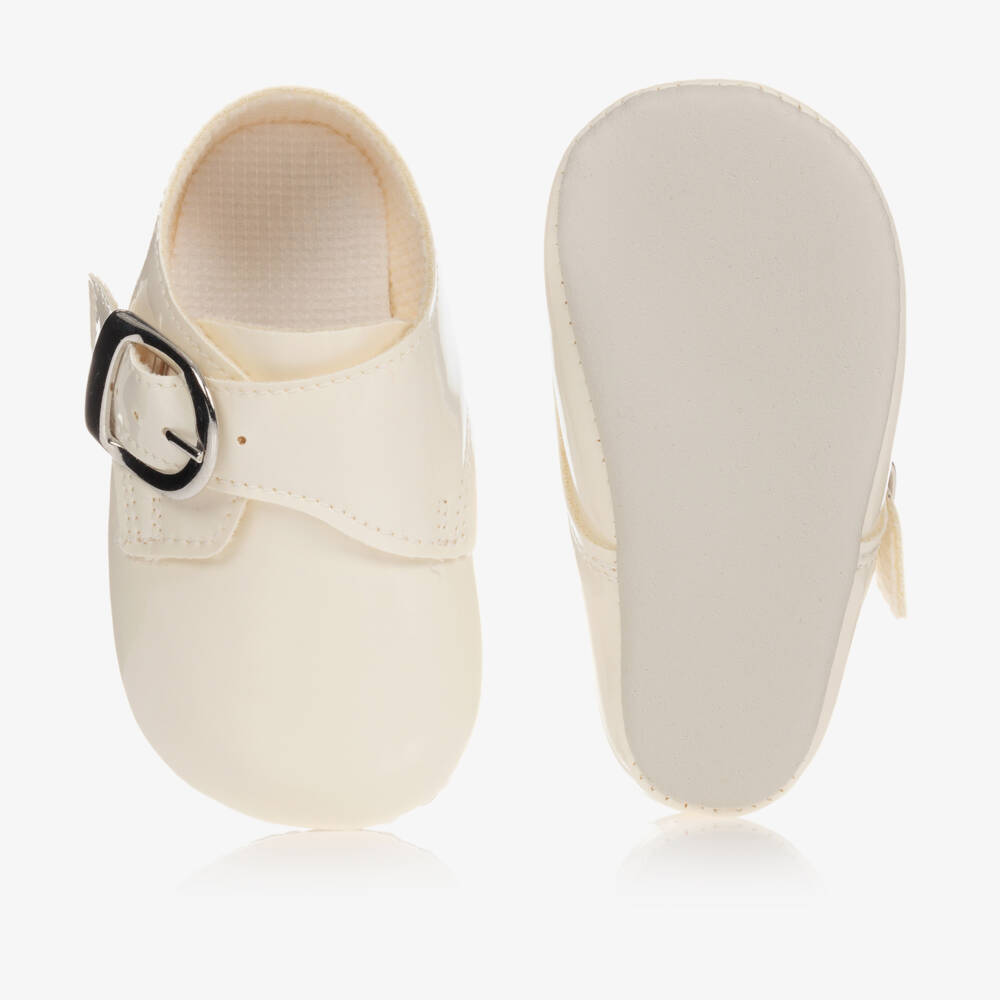Early Days Baypods-Boys Ivory Faux Leather Buckled Pre-Walkers | Childrensalon Outlet