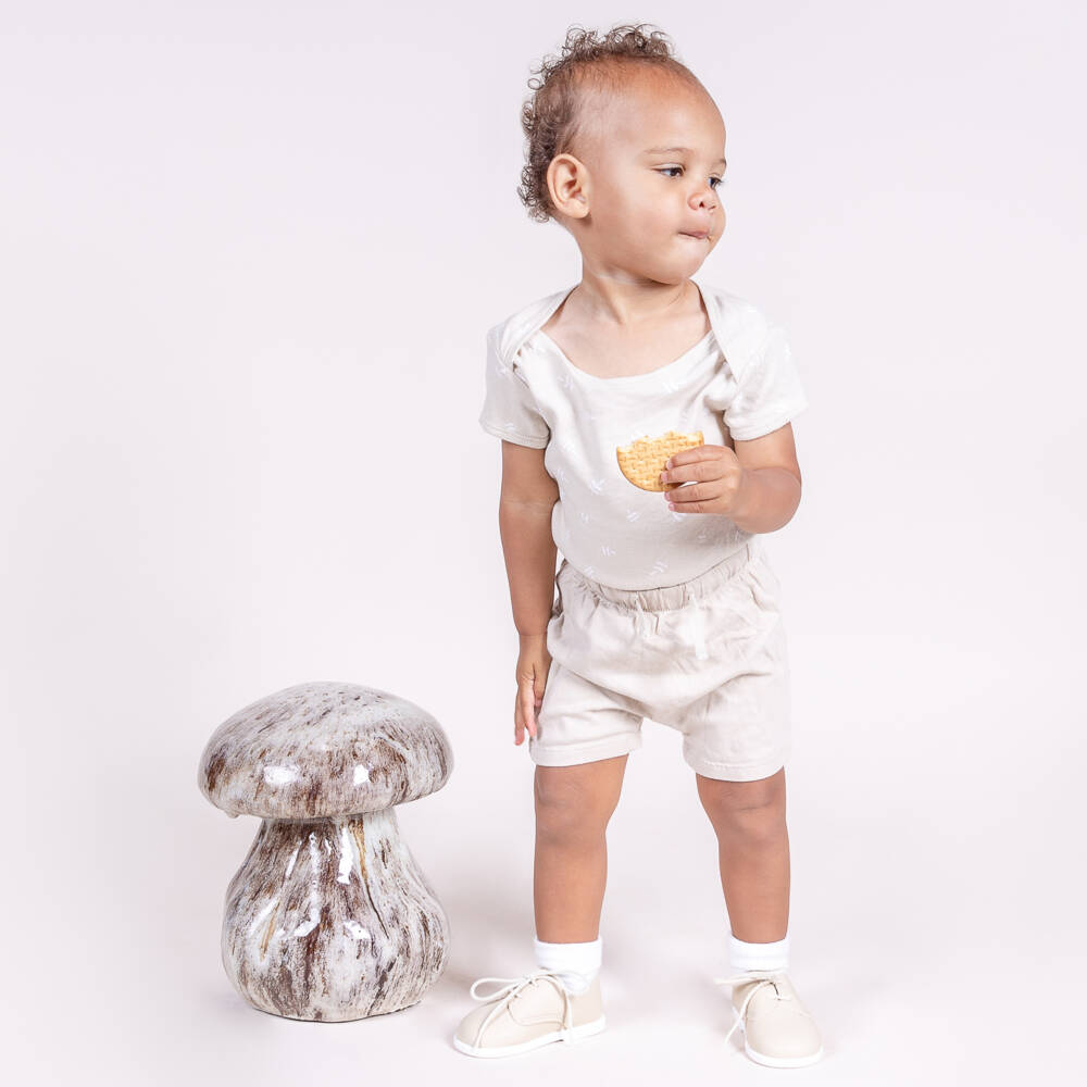 Early Days-Boys Ivory Patent First Walker Shoes | Childrensalon Outlet