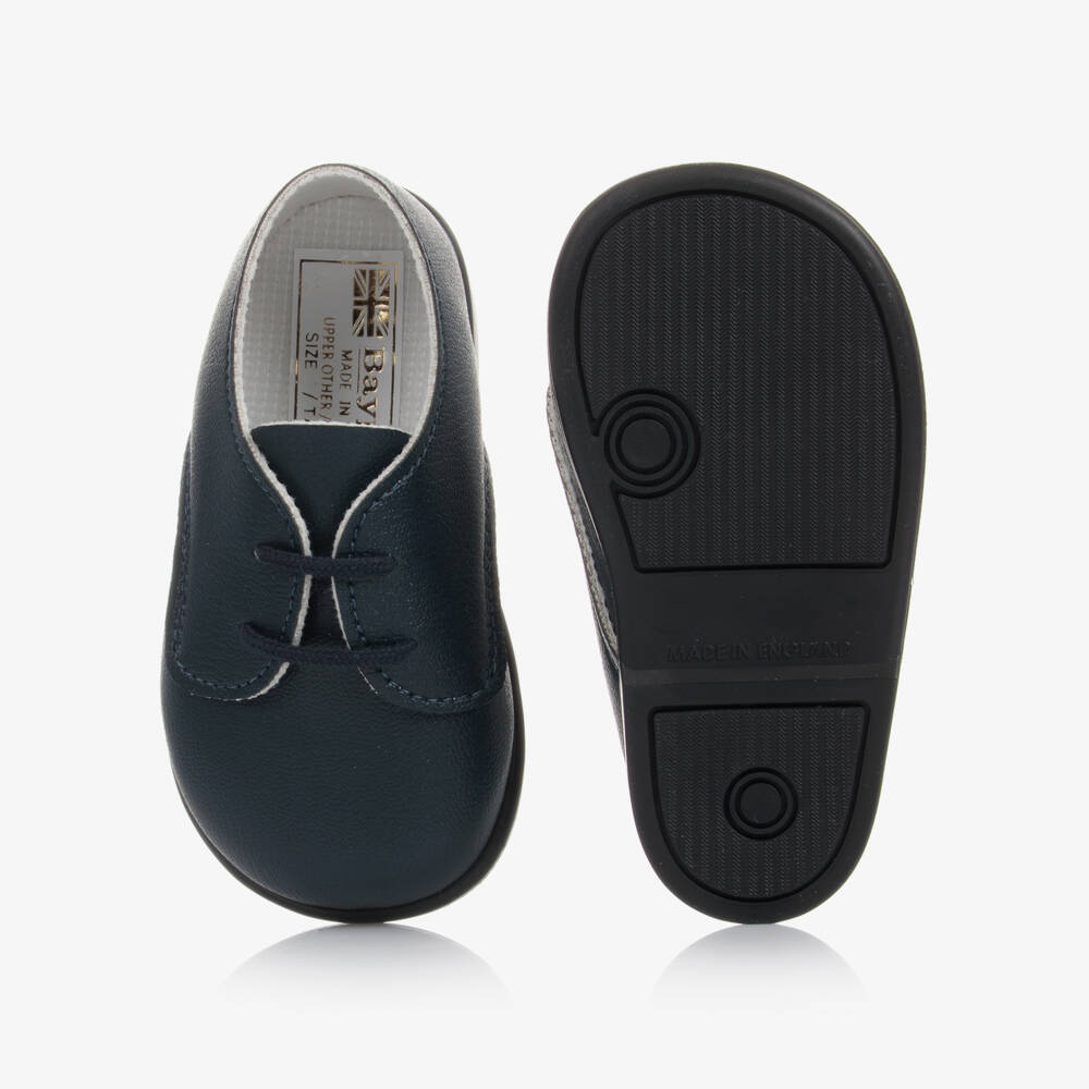 Early Days-Boys Navy Lace-Up Walker Shoes | Childrensalon Outlet