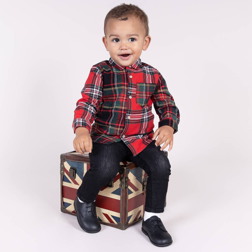 Early Days-Boys Navy Lace-Up Walker Shoes | Childrensalon Outlet