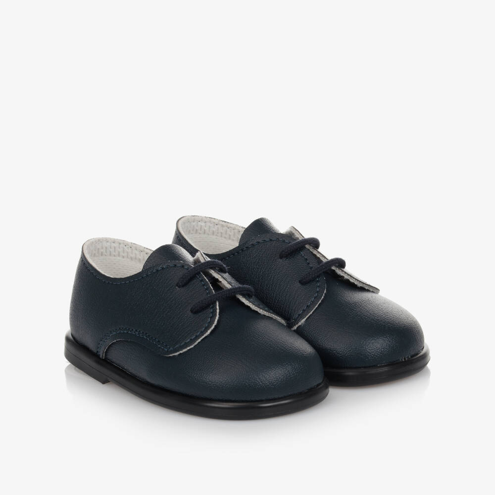 Early Days-Boys Navy Lace-Up Walker Shoes | Childrensalon Outlet
