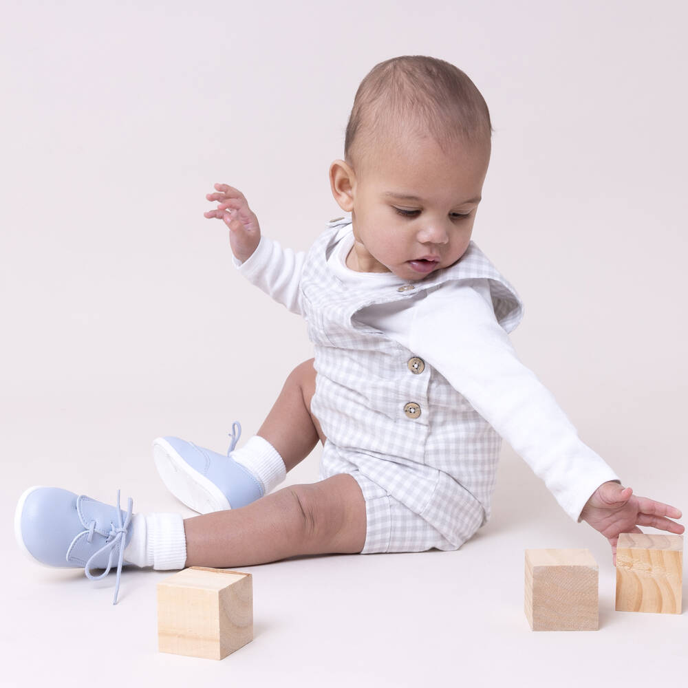 Early Days-أحذية مشي ناعمة زرقاء للأولاد | Childrensalon Outlet