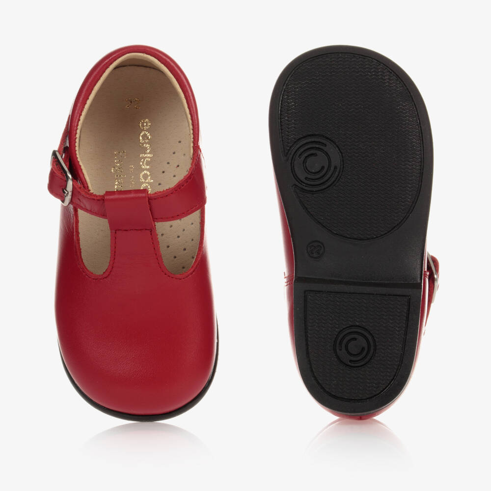 Early Days-Boys Red Leather First Walkers | Childrensalon Outlet