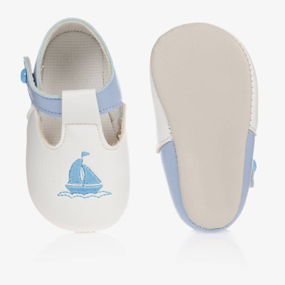 Early Days Baypods-Boys Soft Blue First Step Shoes | Childrensalon Outlet