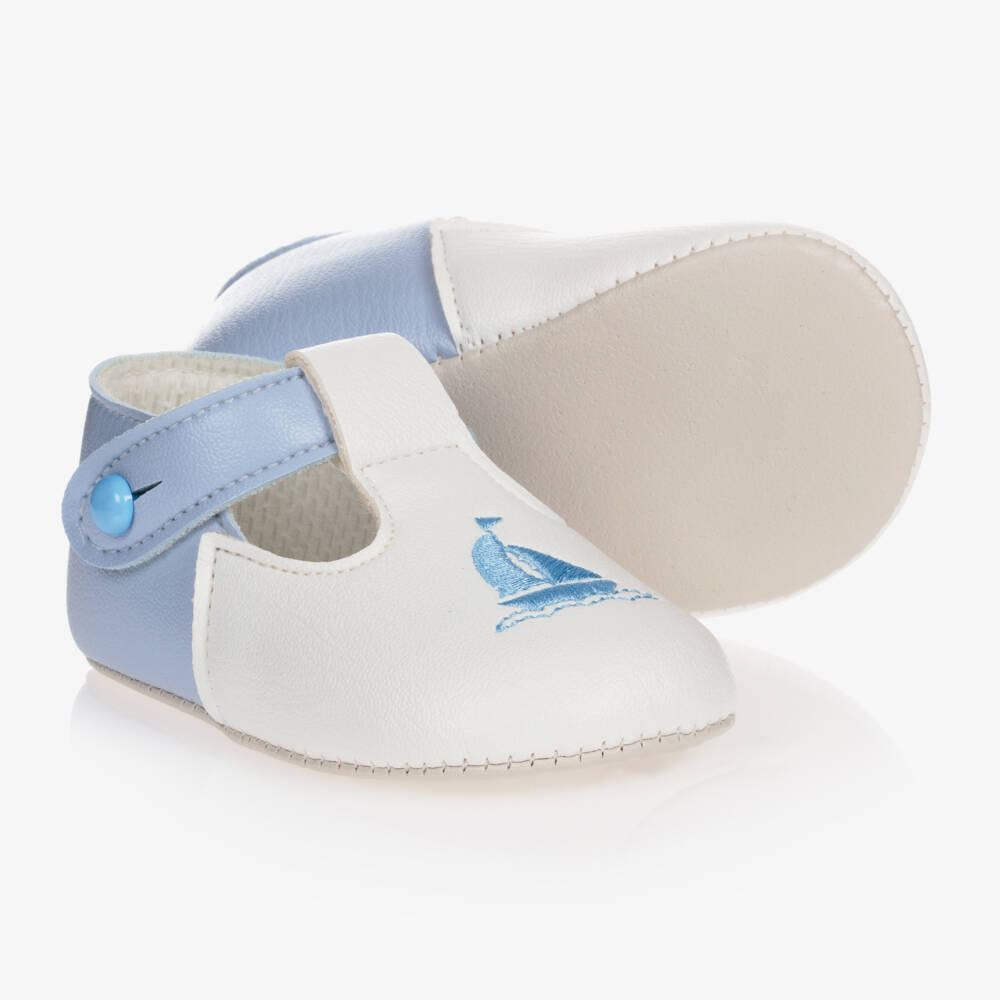 Early Days Baypods-Boys Soft Blue First Step Shoes | Childrensalon Outlet