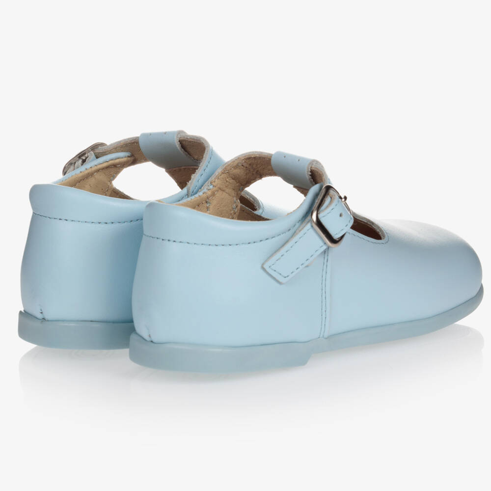 Early Days-Boys Soft Blue Leather T-Bars | Childrensalon Outlet