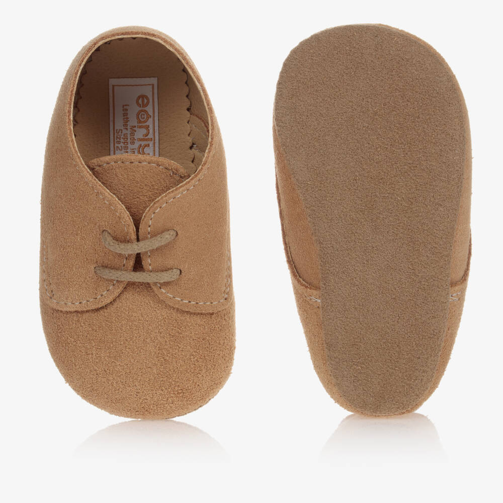 Early Days-Бежевые замшевые ботинки на шнуровке для мальчиков | Childrensalon Outlet