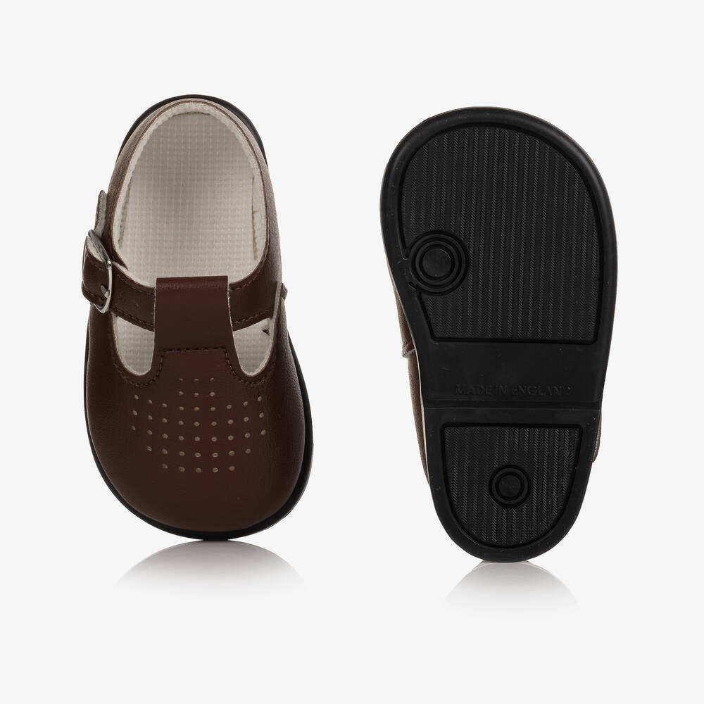 Early Days Brown First Walker Shoes Childrensalon Outlet