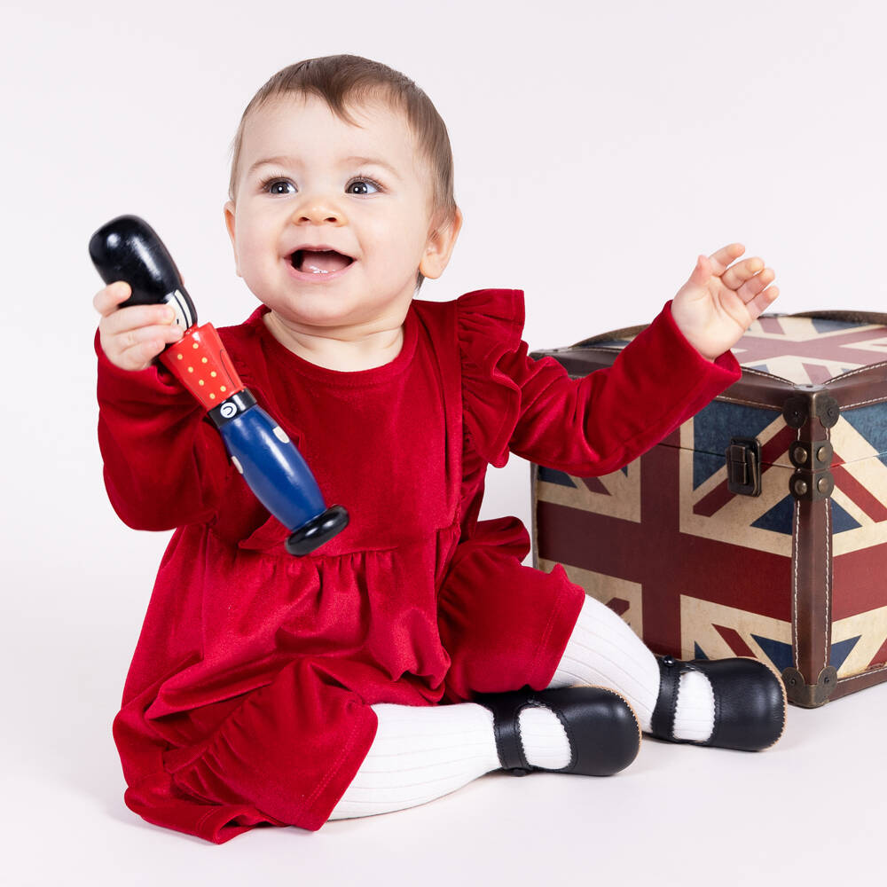 Early Days-Girls Black Leather Baby Shoes | Childrensalon Outlet