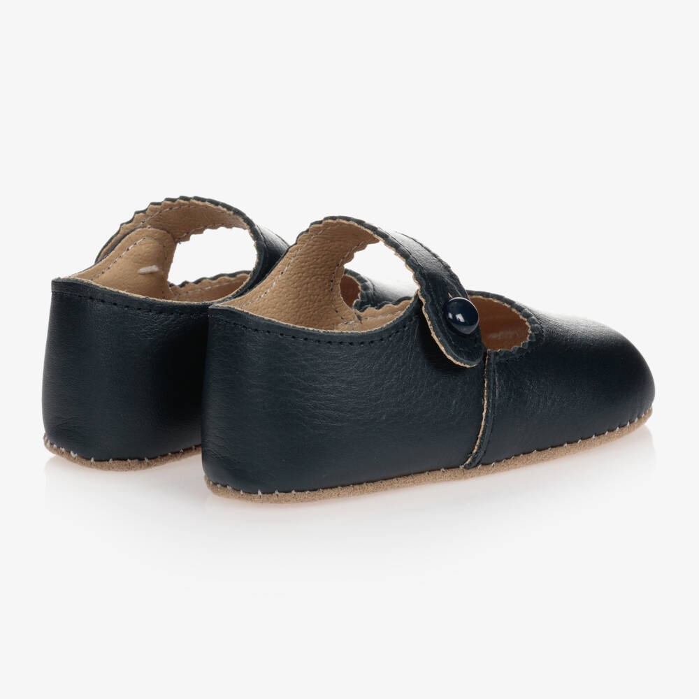 Early Days-Girls Blue Leather Infant Shoes | Childrensalon Outlet