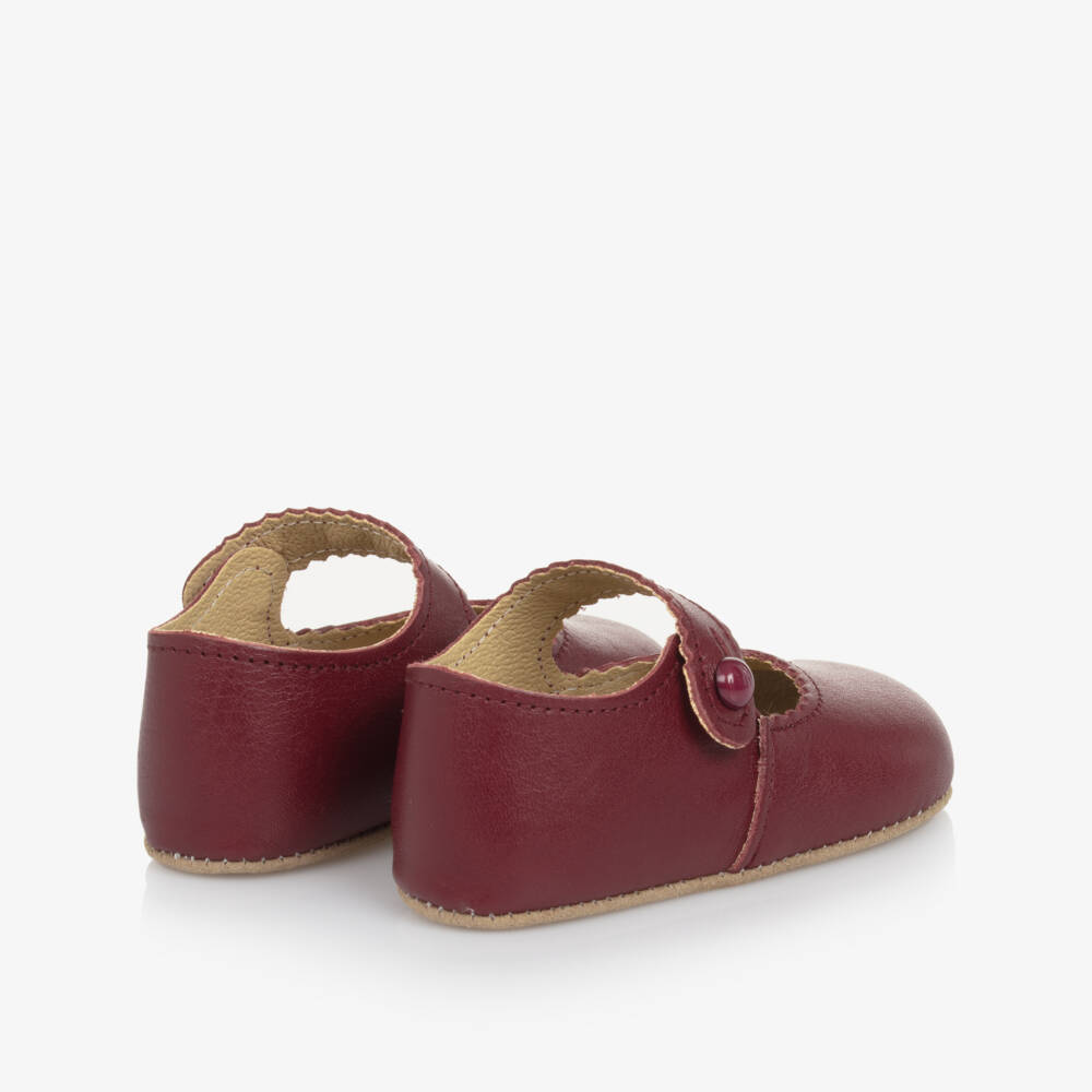 Early Days-Girls Burgundy Red Leather Pre Walker Shoes | Childrensalon Outlet