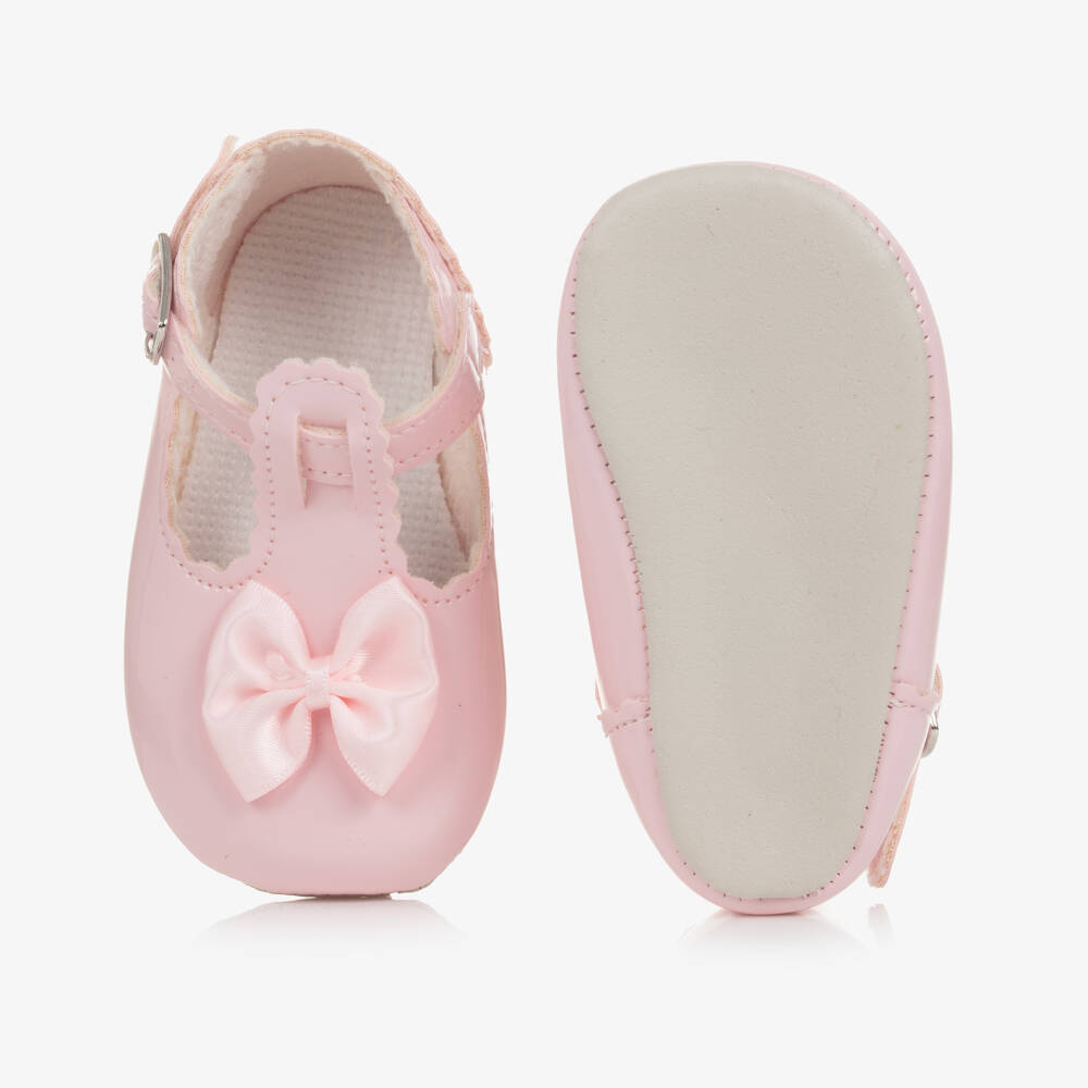 Early Days-Girls Glossy Pink Pre-Walkers | Childrensalon Outlet