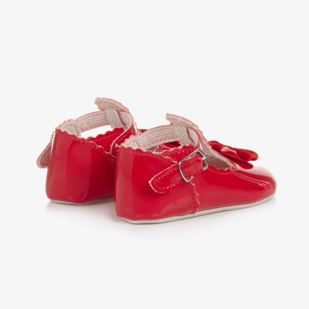 Early Days-Girls Glossy Red Baby Shoes | Childrensalon Outlet