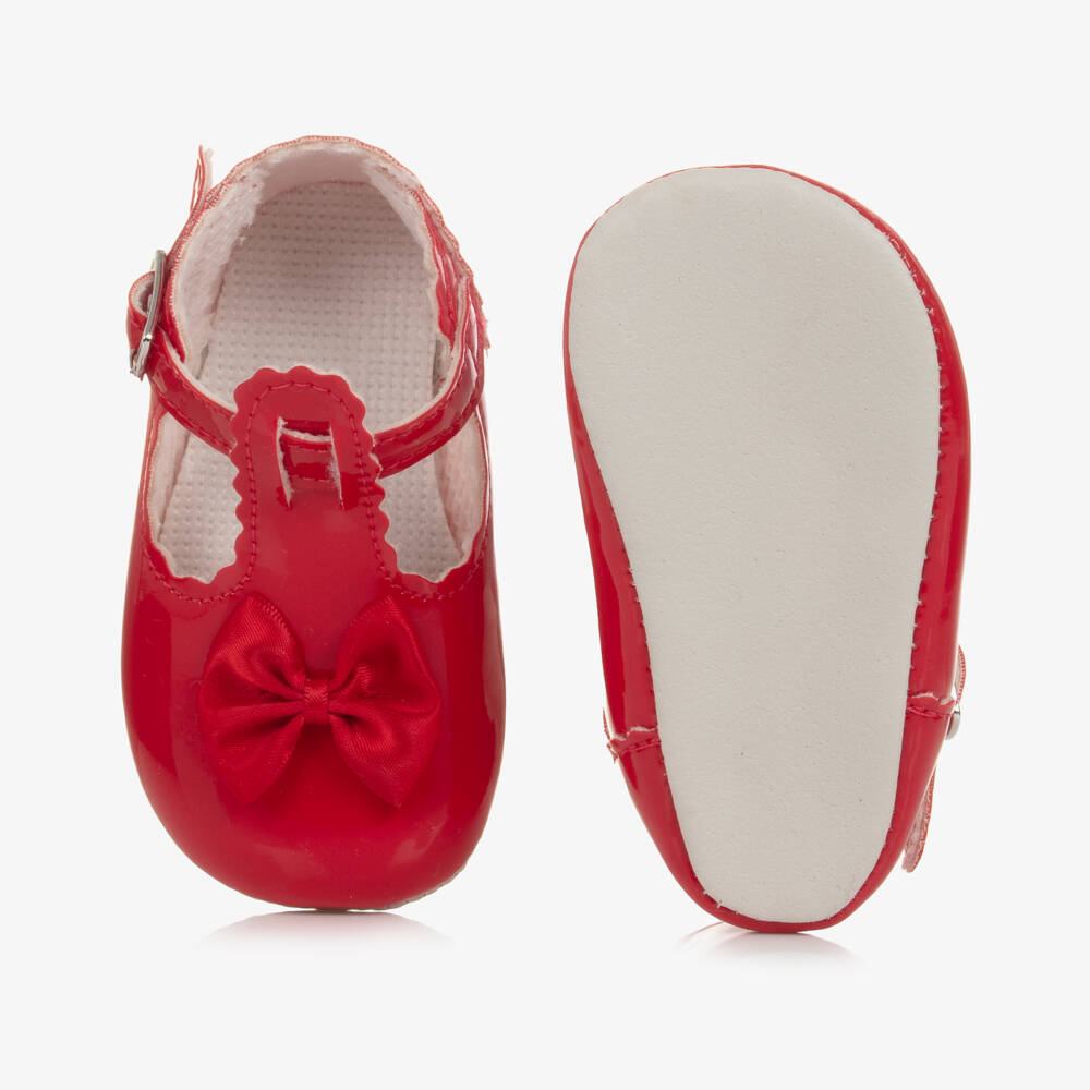 Early Days-Girls Glossy Red Baby Shoes | Childrensalon Outlet