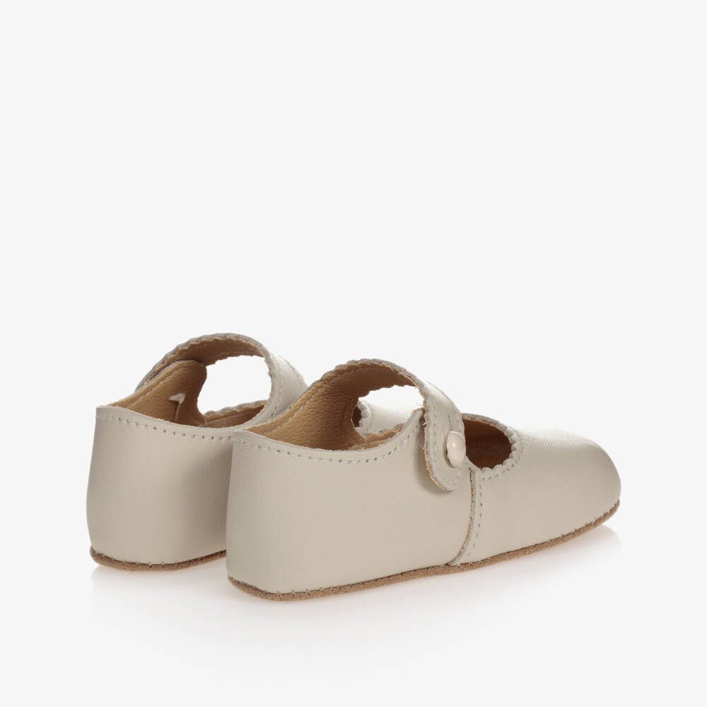 Early Days-Girls Ivory Leather Pre-Walker Shoes | Childrensalon Outlet