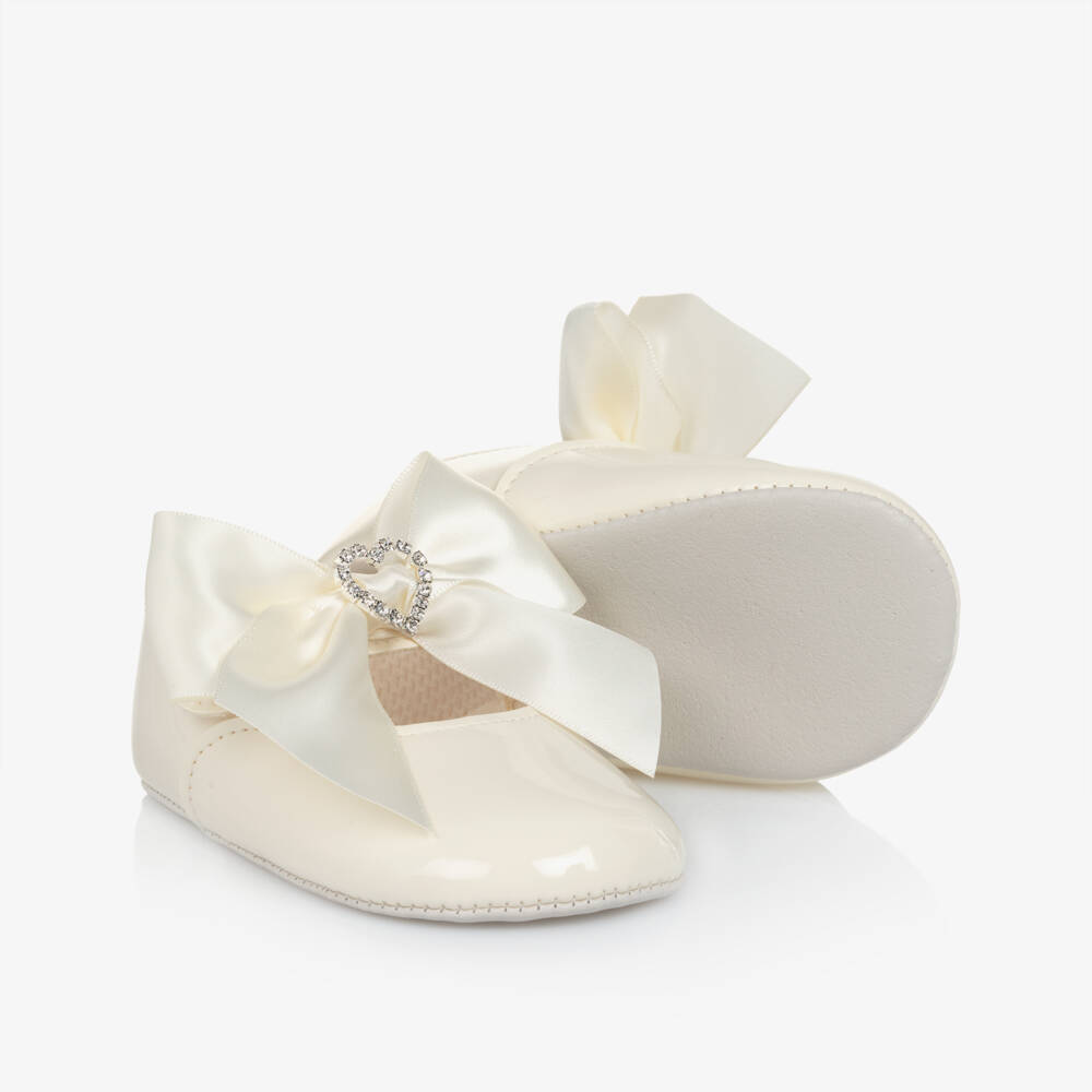 Early Days-Girls Ivory Patent Pre-Walker Shoes | Childrensalon Outlet