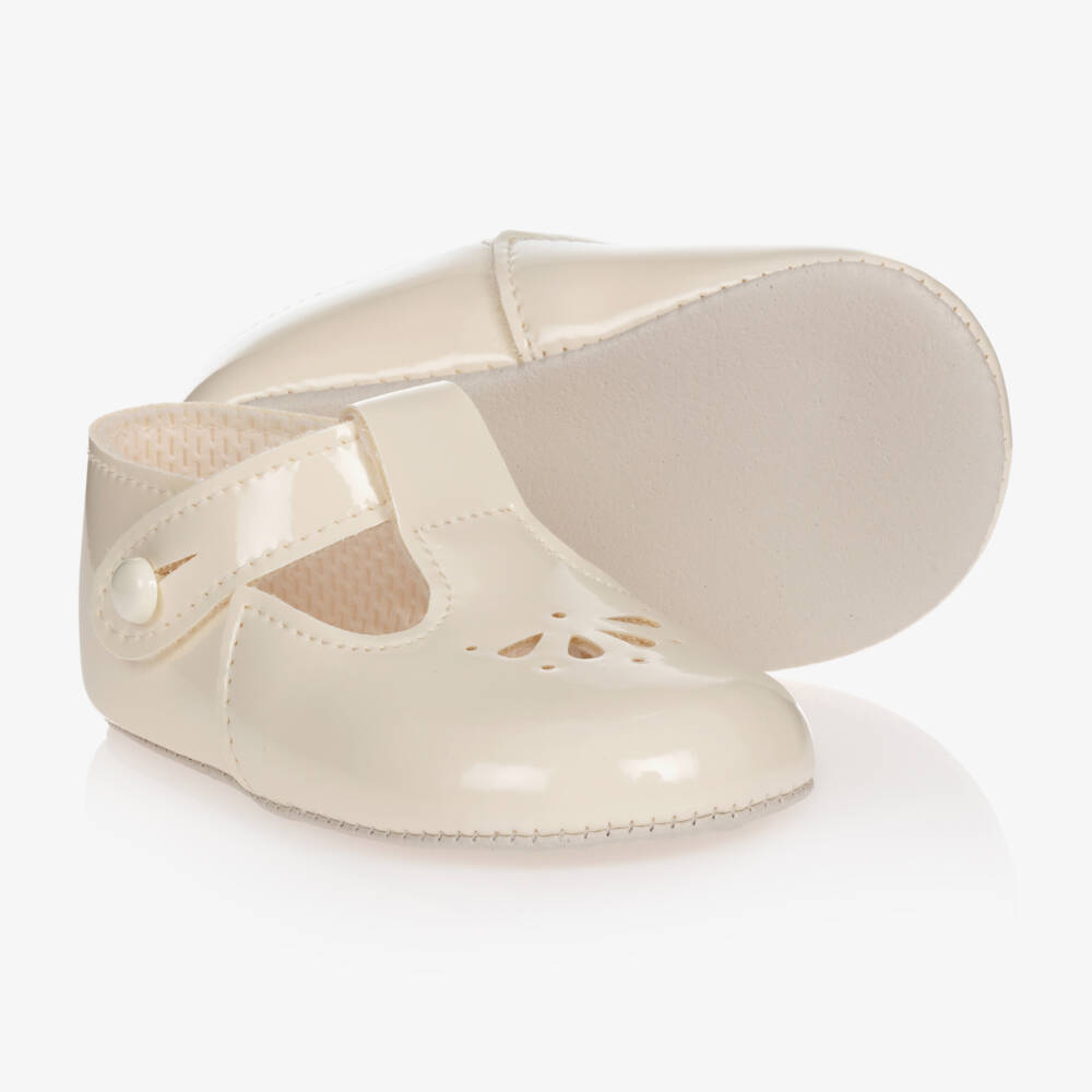 Early Days Baypods-Girls Ivory Patent Pre-Walker Shoes | Childrensalon Outlet