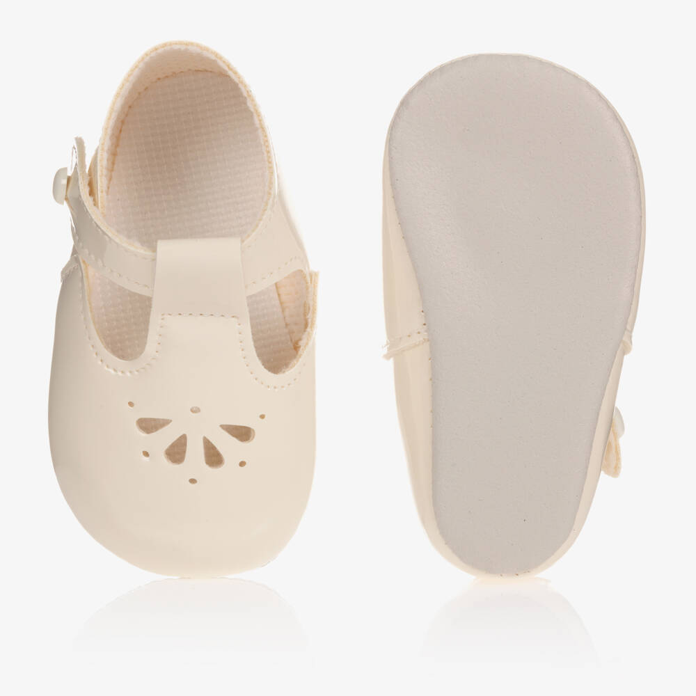 Early Days Baypods-Girls Ivory Patent Pre-Walker Shoes | Childrensalon Outlet