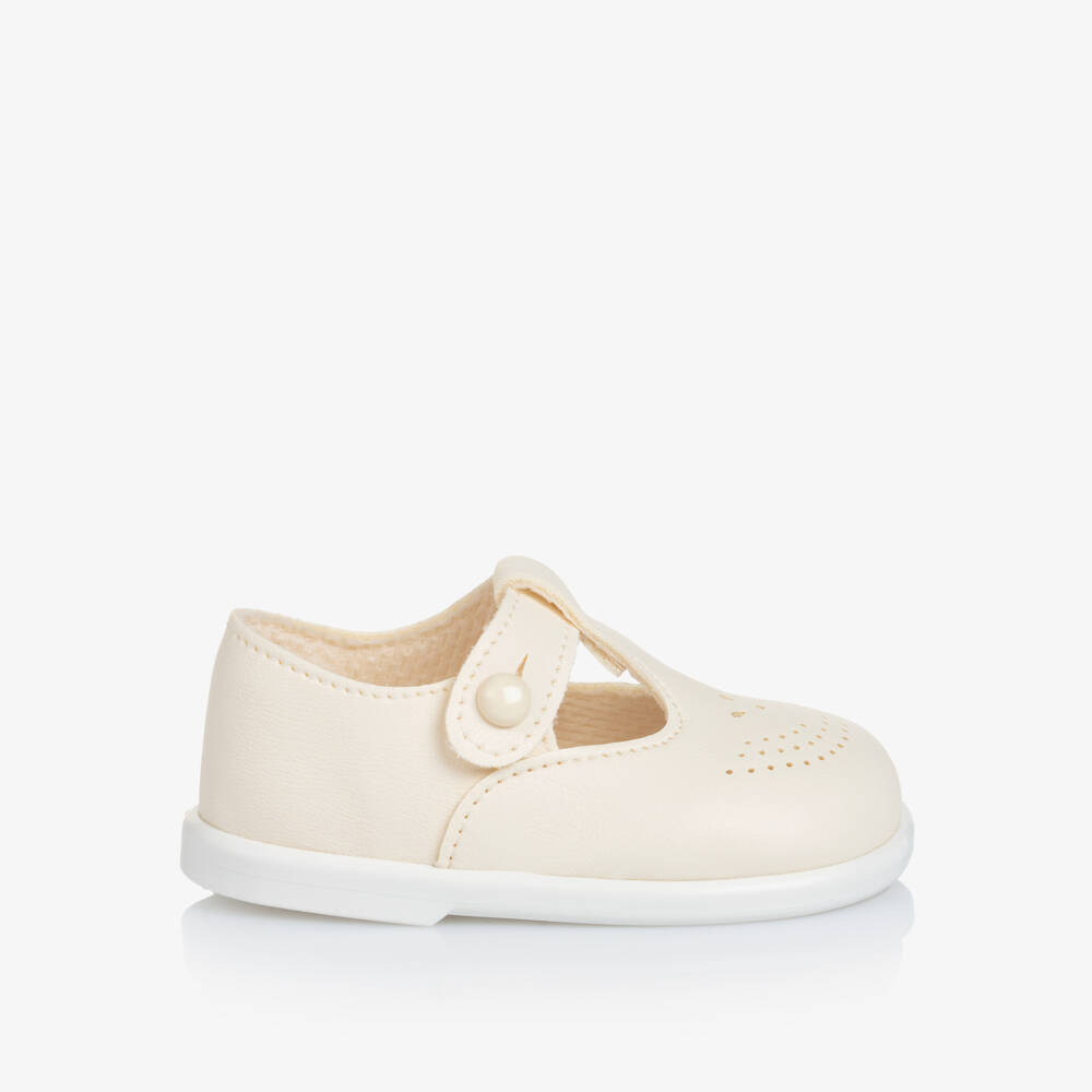 Early Days-Girls Ivory T-bar Pre-Walkers | Childrensalon Outlet