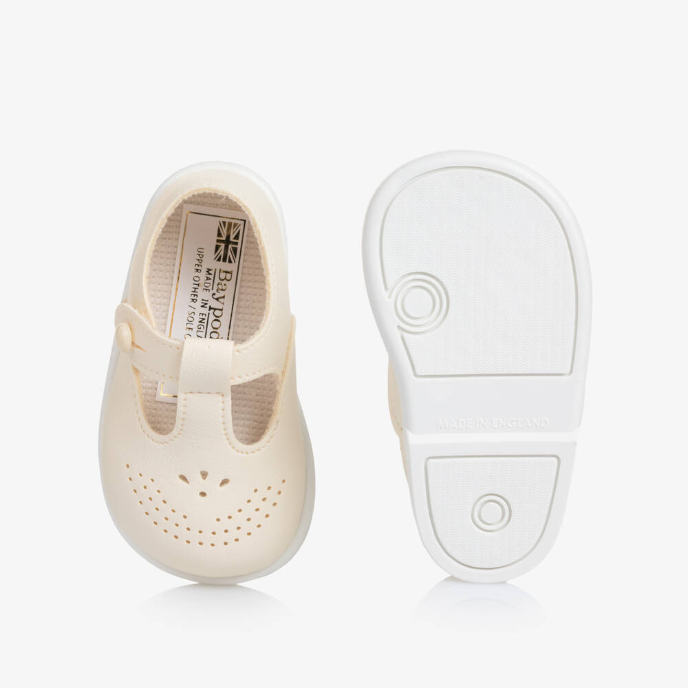 Early Days-Girls Ivory T-bar Pre-Walkers | Childrensalon Outlet