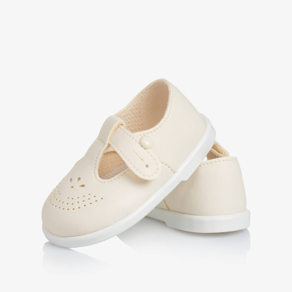 Early Days-Girls Ivory T-bar Pre-Walkers | Childrensalon Outlet