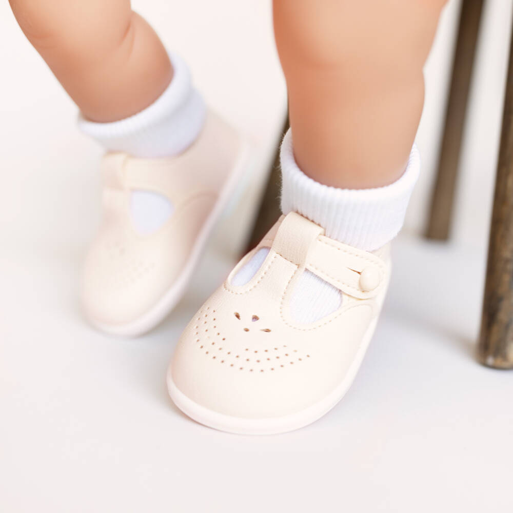 Early Days-Girls Ivory T-bar Pre-Walkers | Childrensalon Outlet