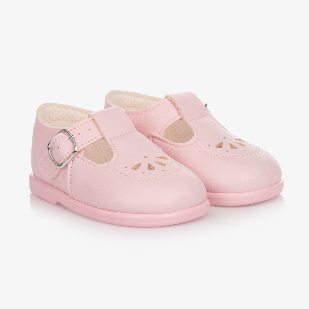 Early Days Girls Light Pink T Bar Shoes Childrensalon Outlet