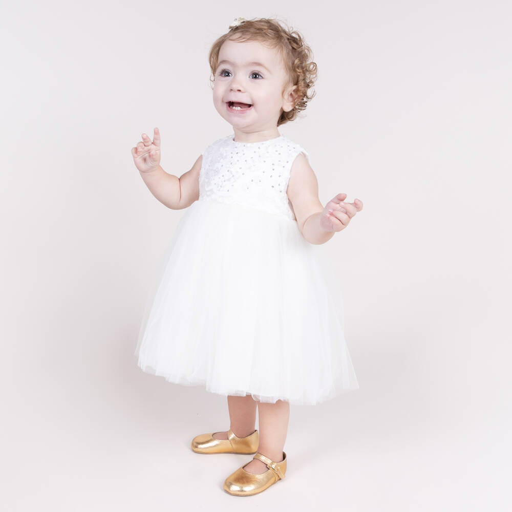 Early Days-Girls Metallic Gold Mary Jane Pre-Walkers | Childrensalon Outlet