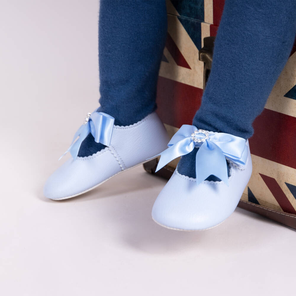 Early Days-Girls Pale Blue Pre-Walker Shoes | Childrensalon Outlet