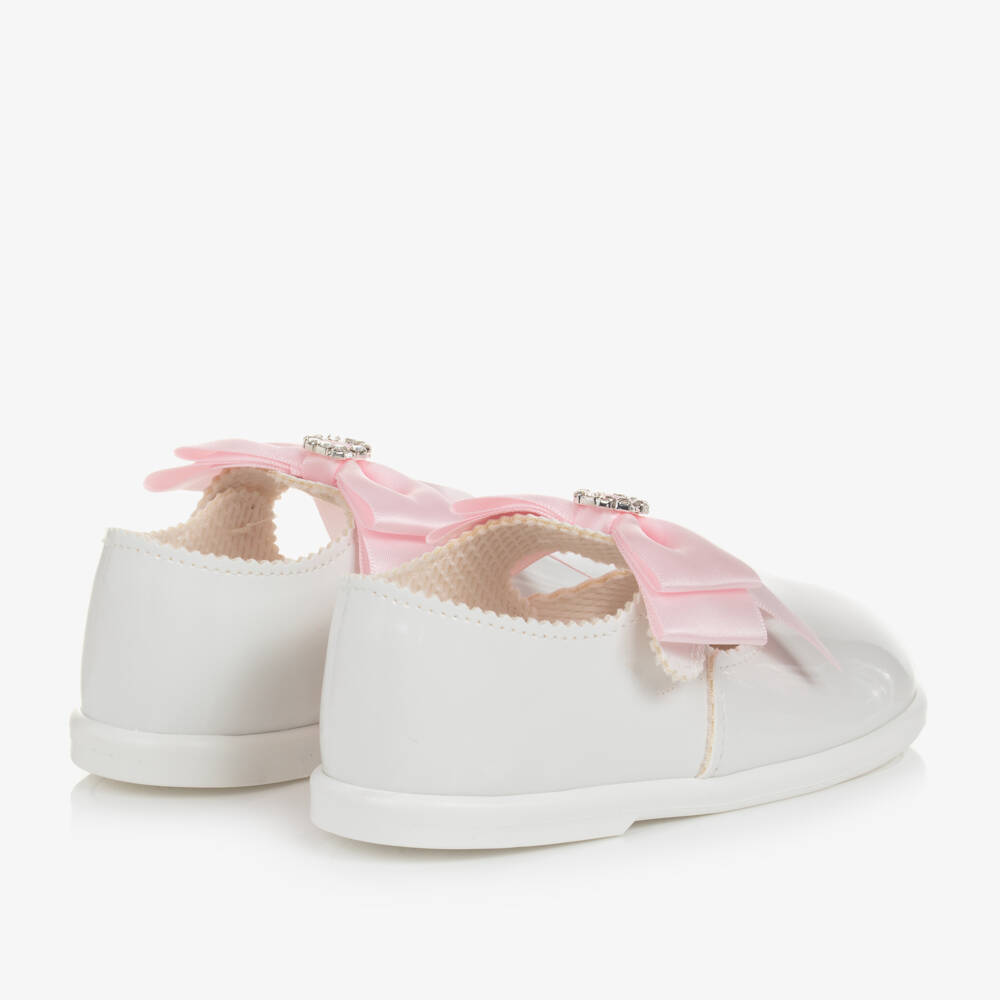 Early Days-Girls Patent White Walker Shoes | Childrensalon Outlet