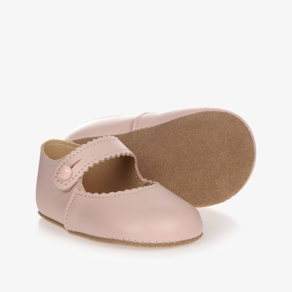 Early Days-Girls Pink Leather Pre-Walker Flats | Childrensalon Outlet
