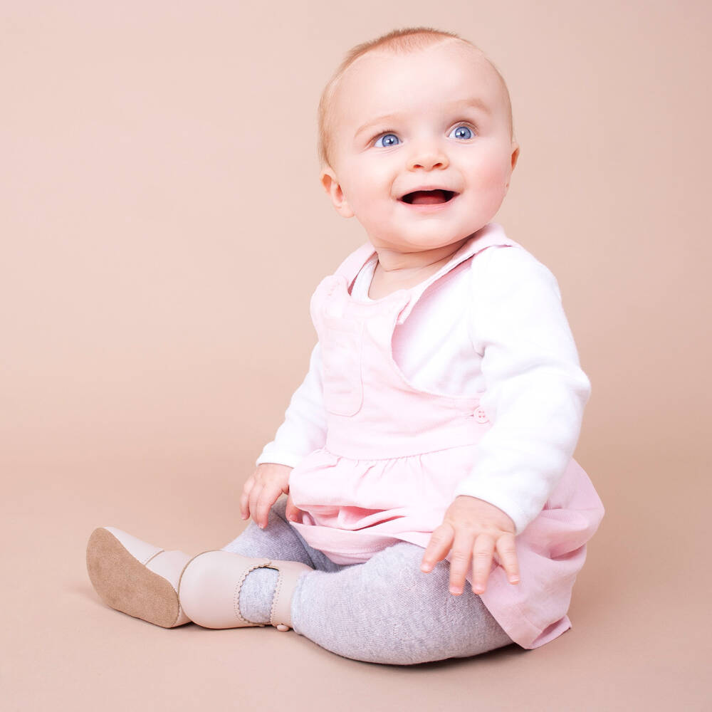 Early Days-Girls Pink Leather Pre-Walker Flats | Childrensalon Outlet