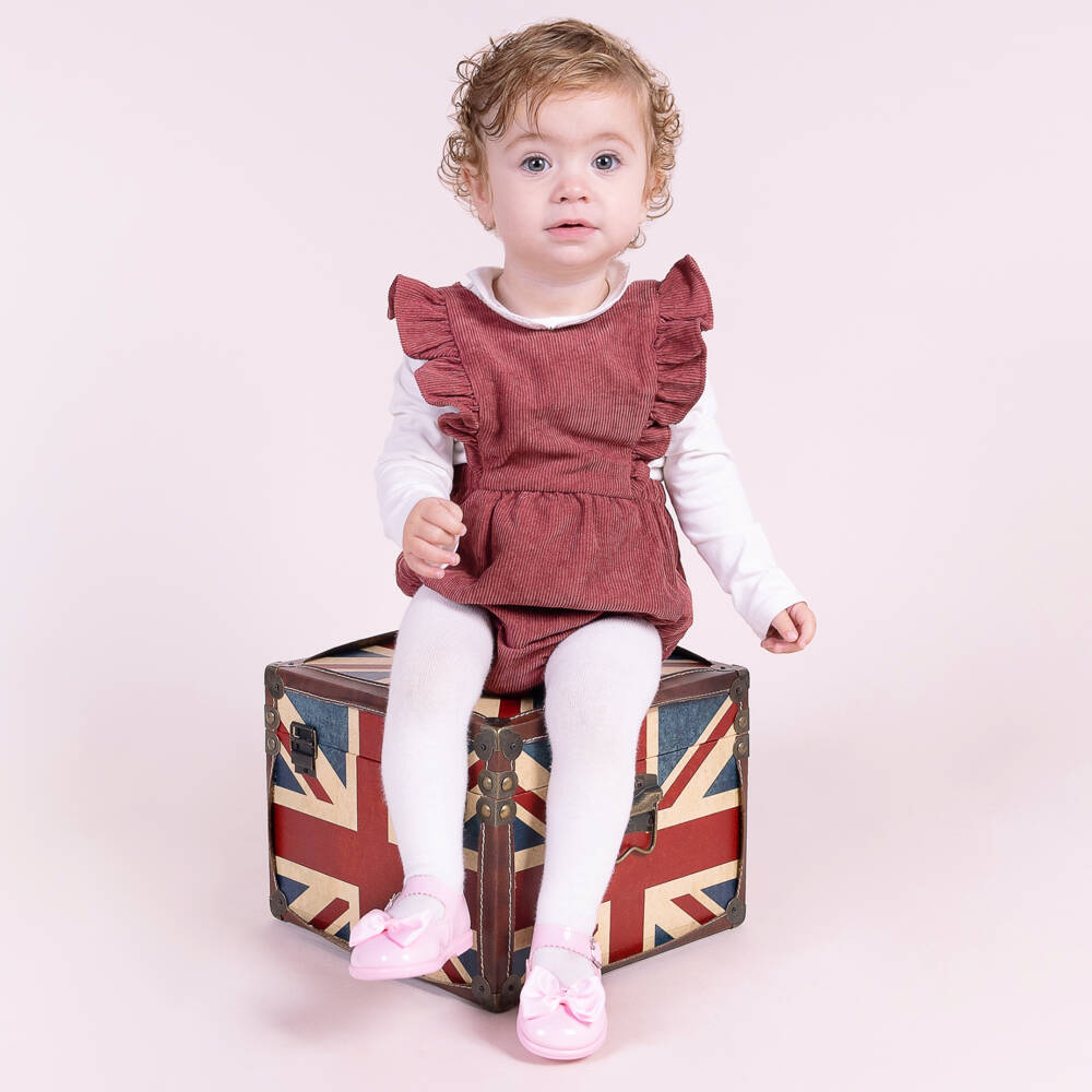 Early Days-حذاء بناتي وردي من الساتان مع فيونكة | Childrensalon Outlet