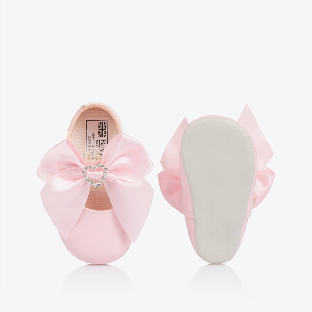 Early Days-Girls Pink Patent Bow Pre-Walkers | Childrensalon Outlet