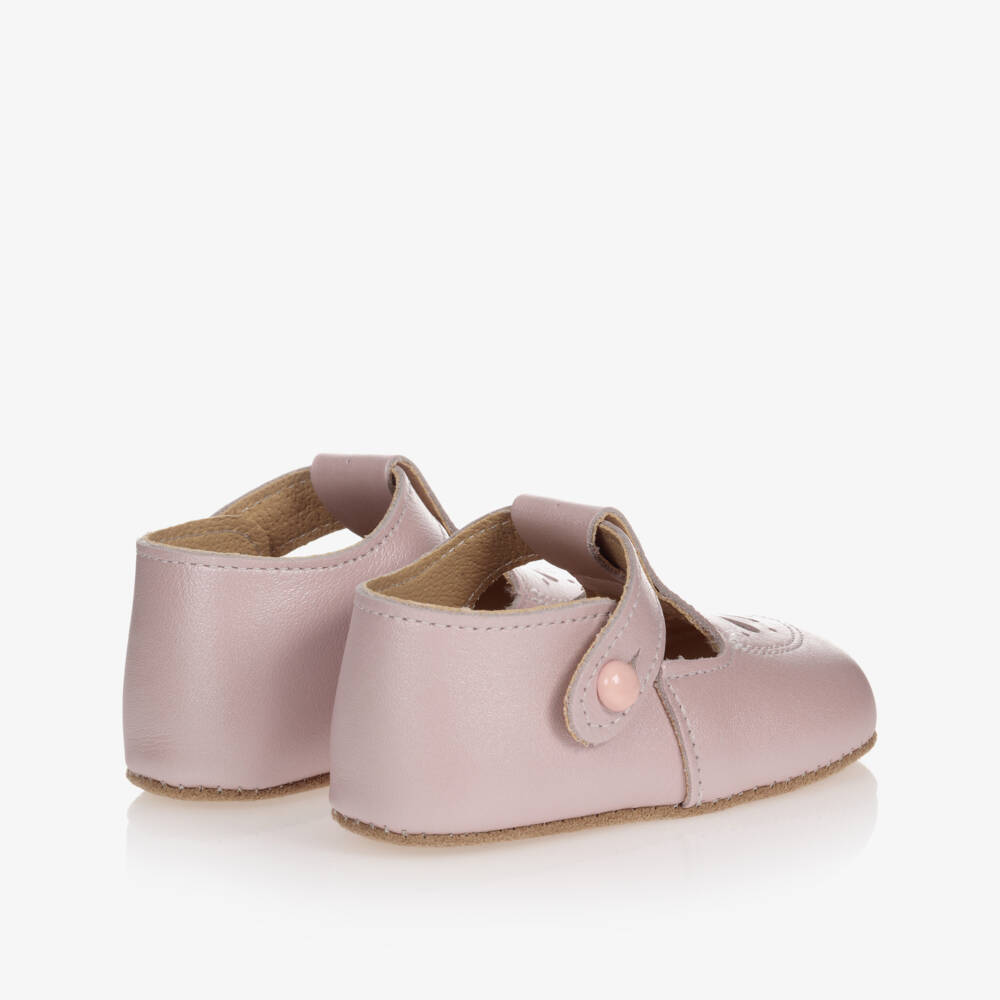 Early Days-Girls Pink Pearl Leather Pre-Walkers | Childrensalon Outlet