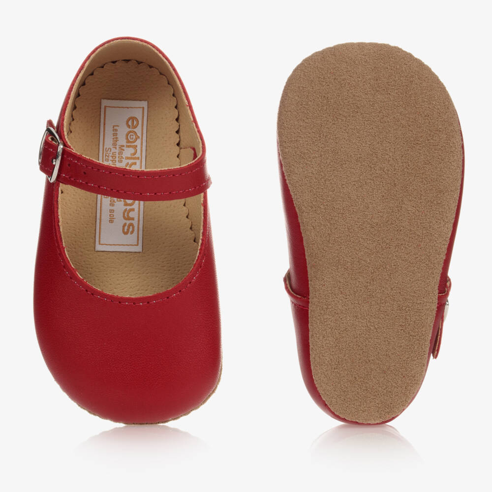 Early Days-أول خطوات جلدية قرمزية للبنات | Childrensalon Outlet