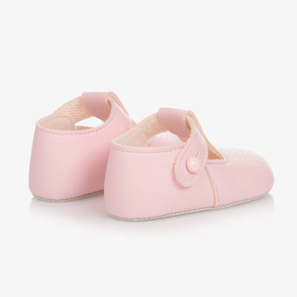 Early Days-Girls Soft Rose T-Bar Shoes | Childrensalon Outlet