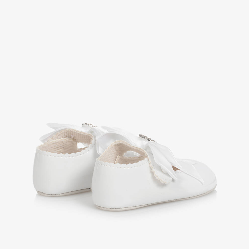Early Days-Girls Soft White Bow Pre-Walkers | Childrensalon Outlet