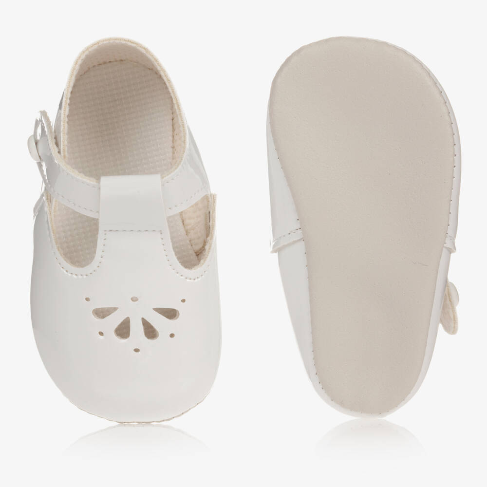 Early Days Baypods-Girls White Patent Pre-Walker Bar Shoes | Childrensalon Outlet