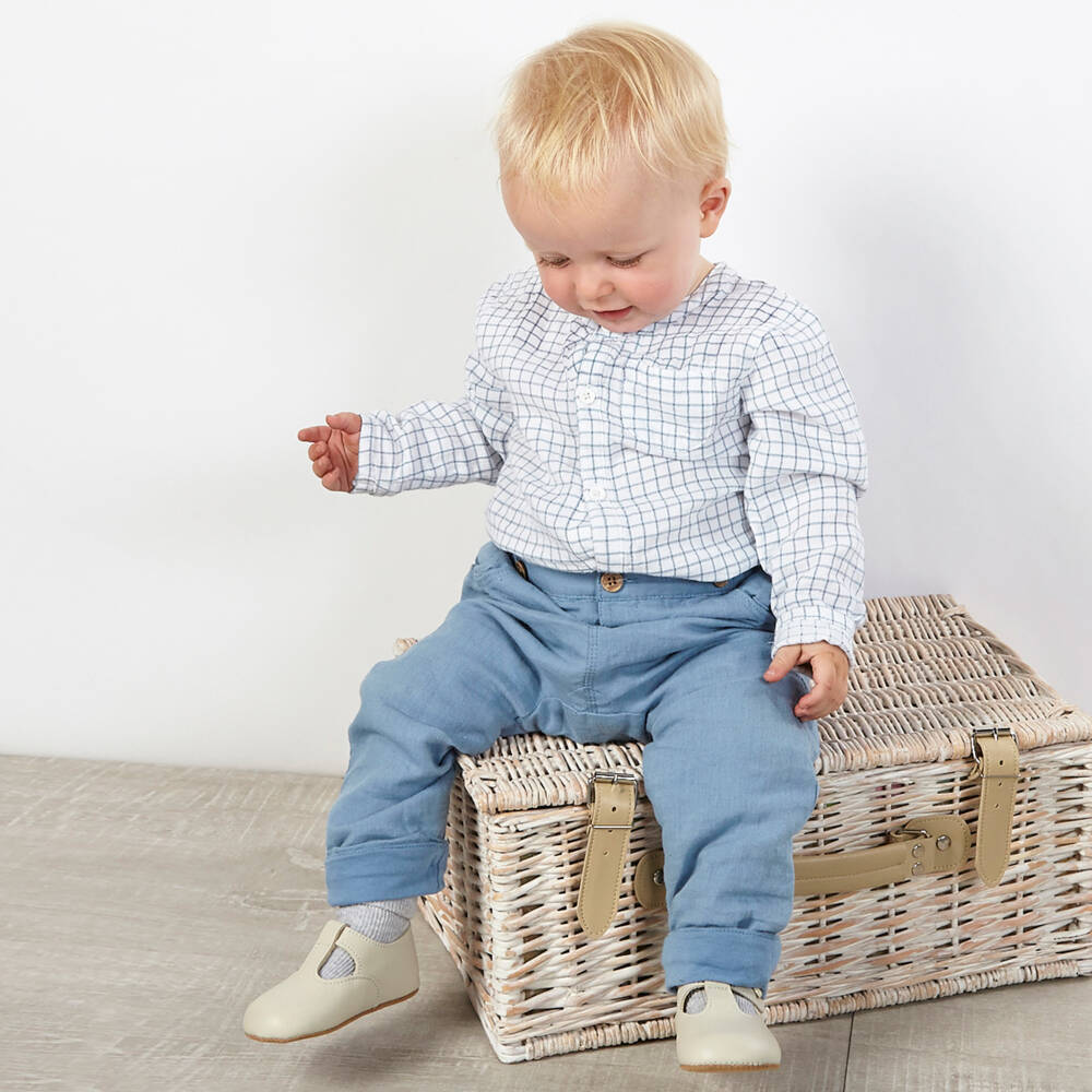 Early Days-Ivory Leather Pre-Walker Bar Shoes | Childrensalon Outlet