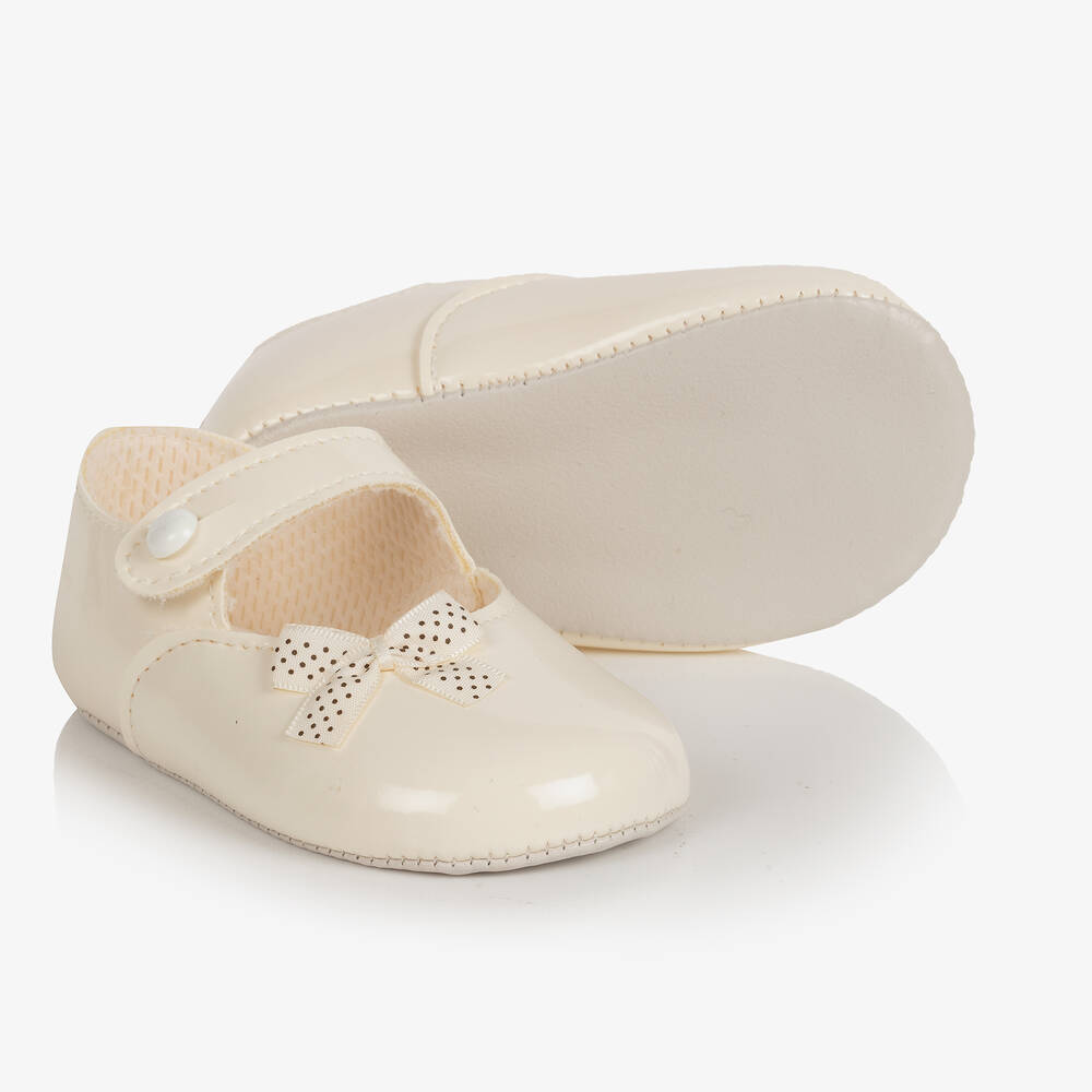 Early Days - Ivory Patent Pre-Walker Shoes | Childrensalon