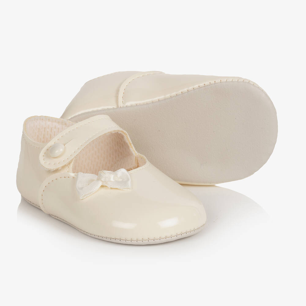 Early Days - Ivory Patent Pre-Walker Shoes | Childrensalon