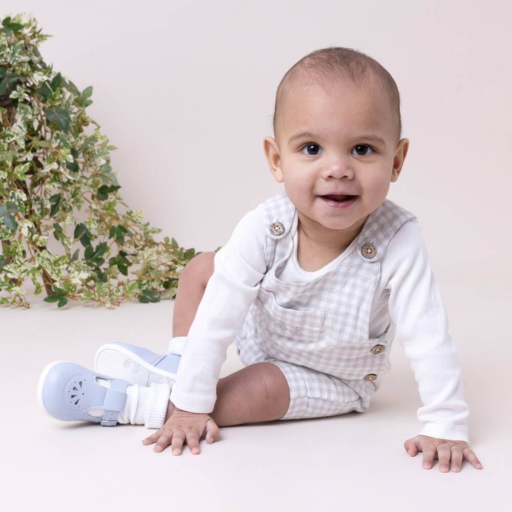 Early Days-Light Blue T-Bar Toddler Shoes | Childrensalon Outlet