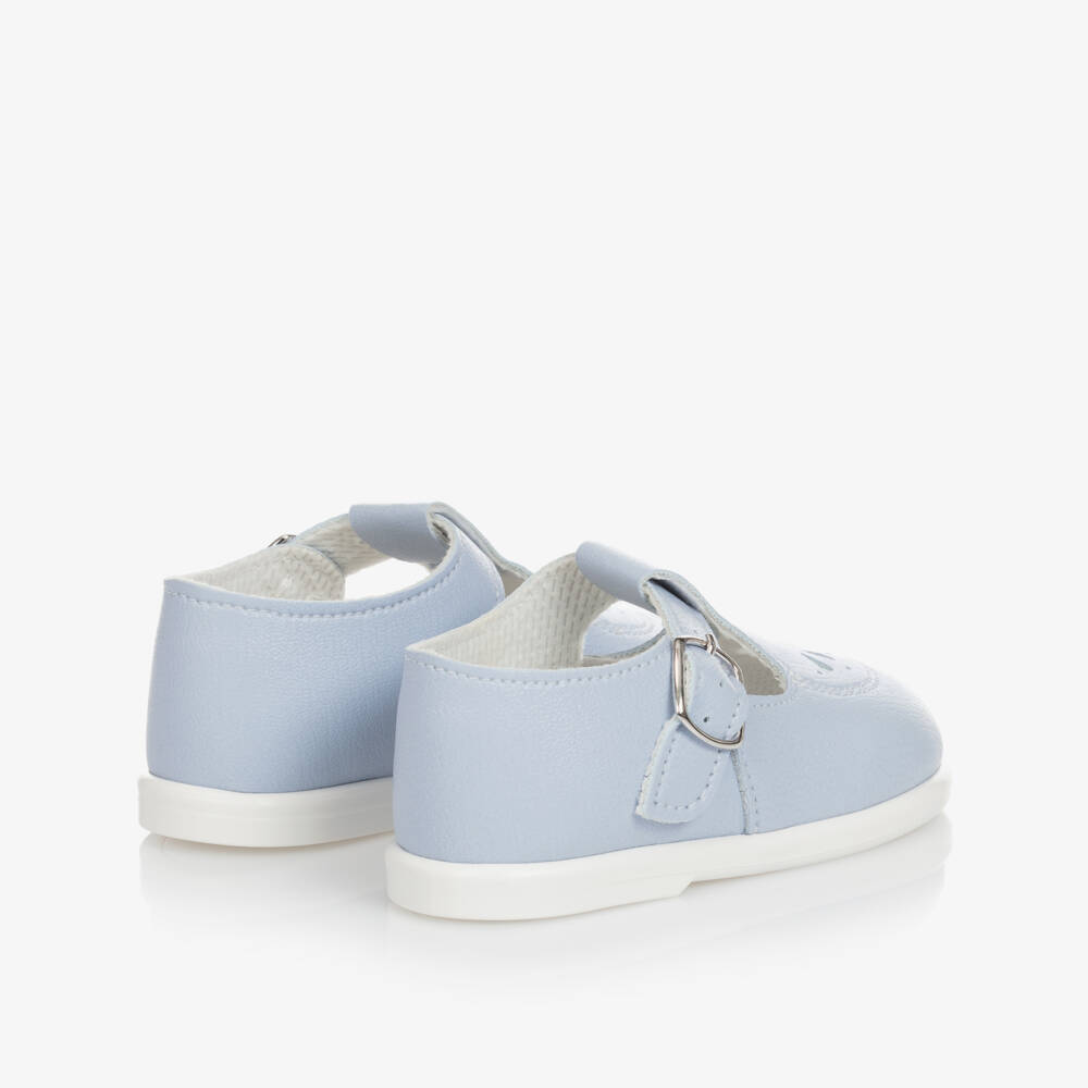 Early Days-Light Blue T-Bar Toddler Shoes | Childrensalon Outlet