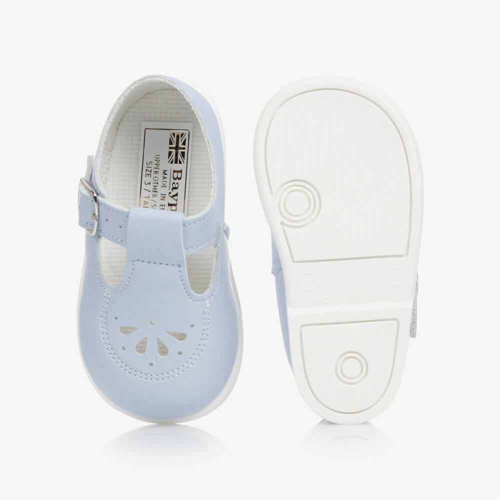 Early Days-Light Blue T-Bar Toddler Shoes | Childrensalon Outlet