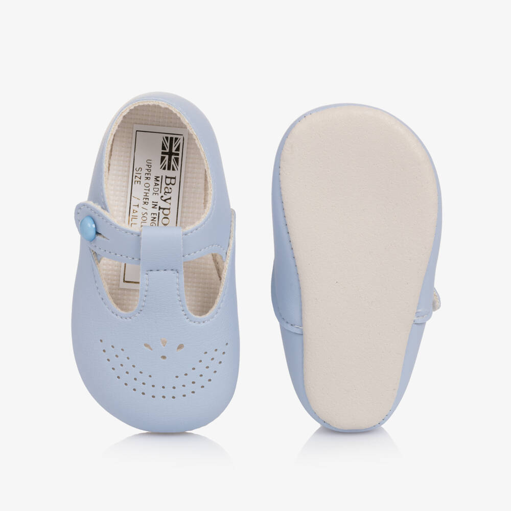 Early Days-Pale Blue T-Bar Pre-Walker Shoes | Childrensalon Outlet