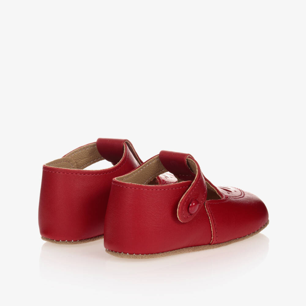 Early Days-Red Leather Cut-Out Pre-Walker Shoes | Childrensalon Outlet