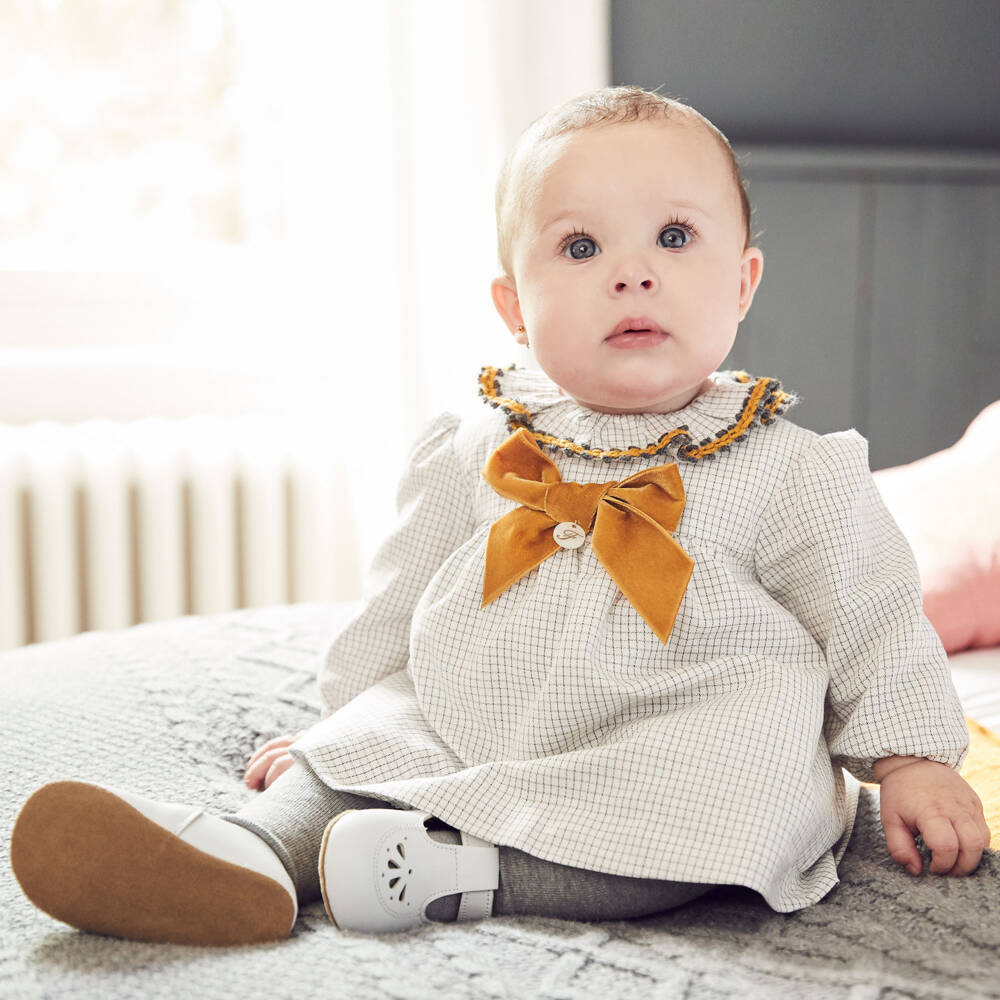 Early Days-White Leather Baby Pre-Walker Shoes | Childrensalon Outlet